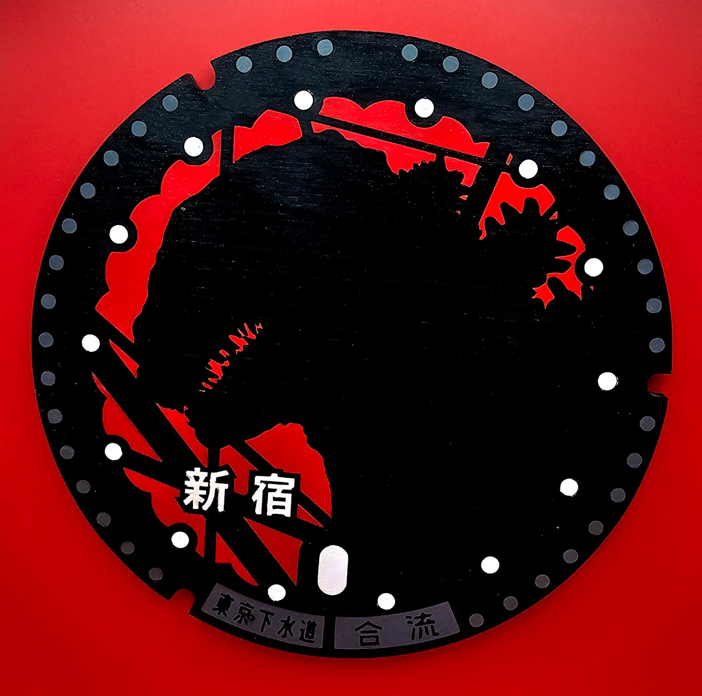 Godzilla Manhole Cover Decoration