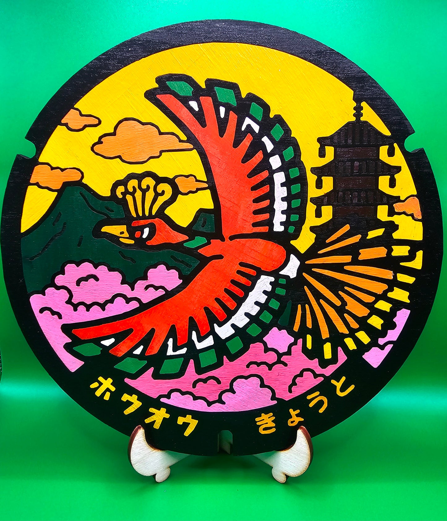 Ho-Oh Manhole Cover Decoration