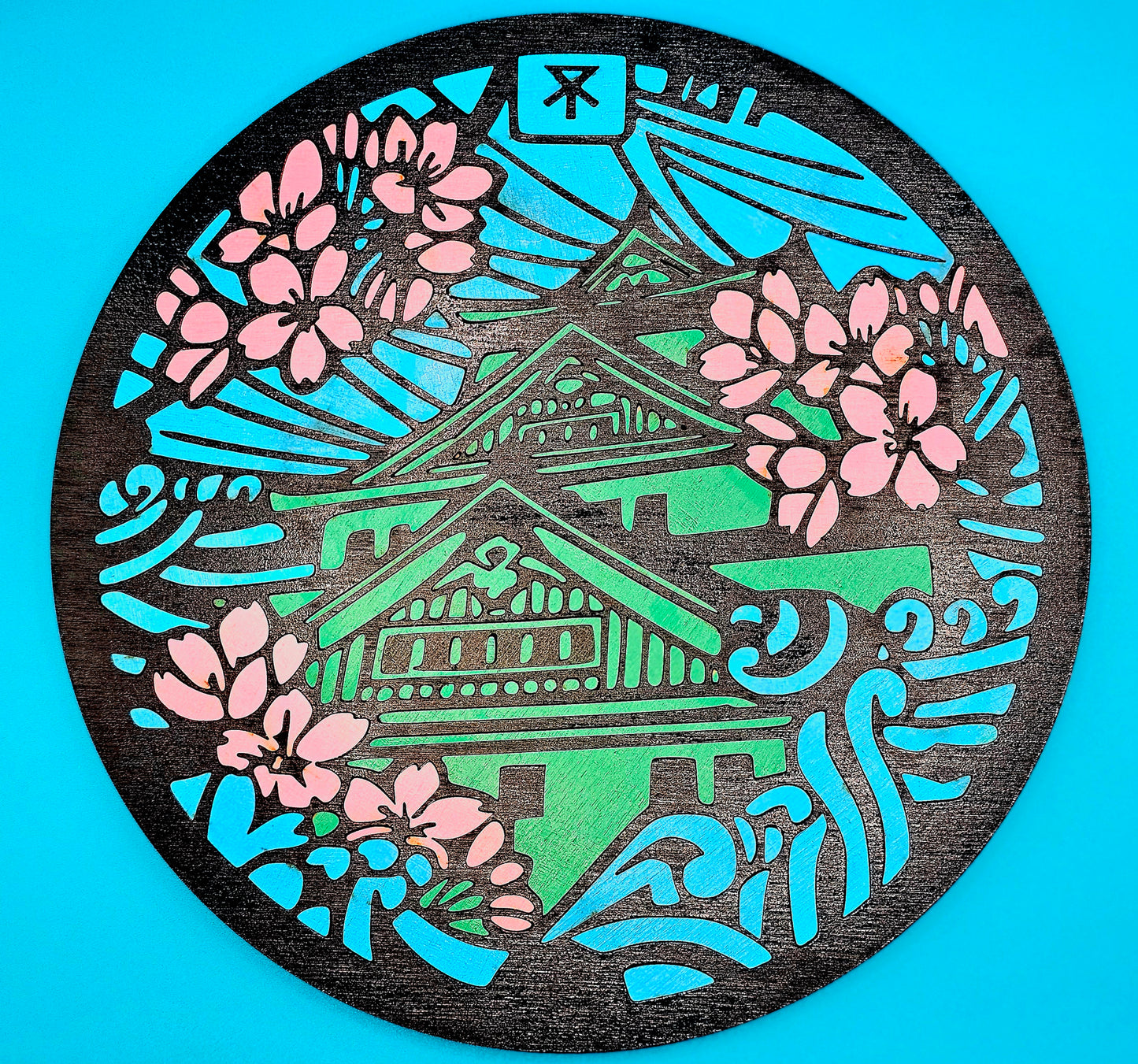 Osaka Castle Manhole Cover Decoration